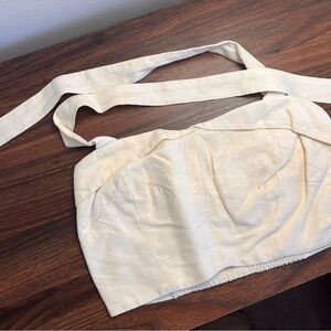 Reformation Linen Cream Top